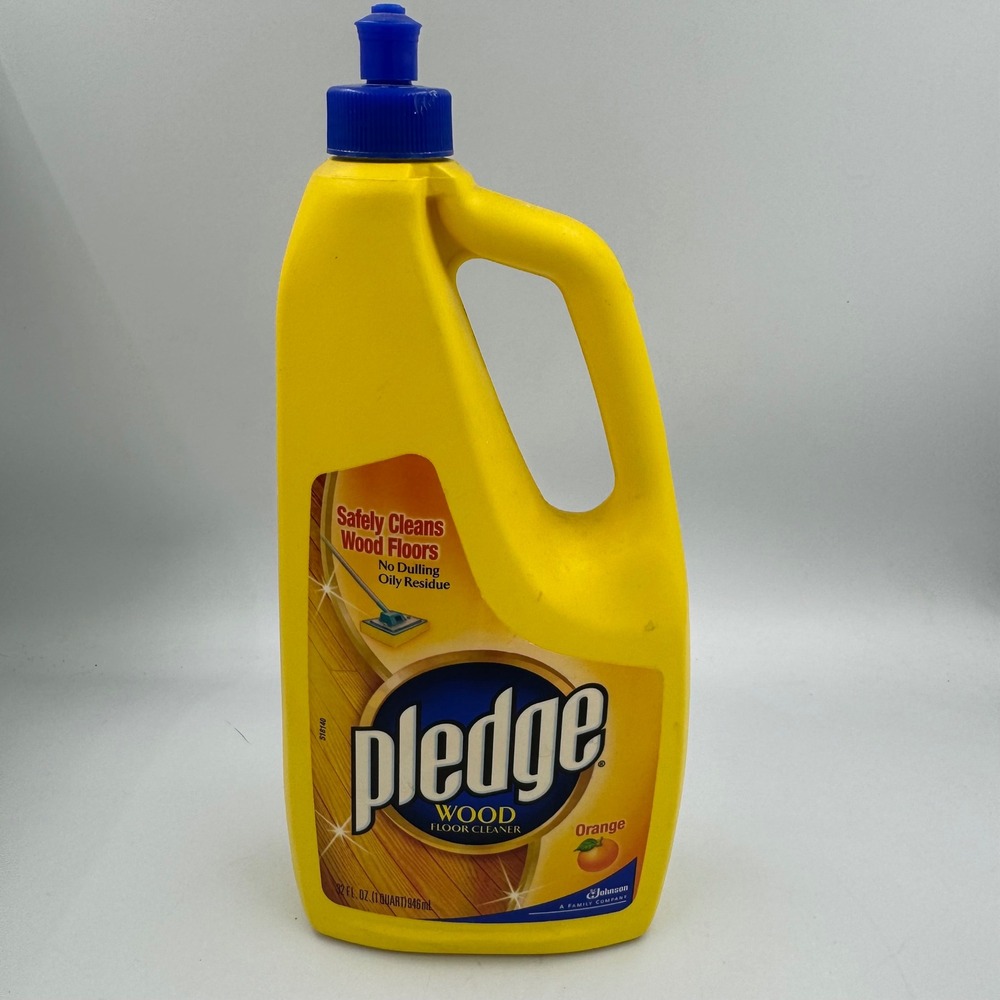 Pledge Wood Floor Cleaner 32oz Yellow Orange Scent Liquid Squirt 2004